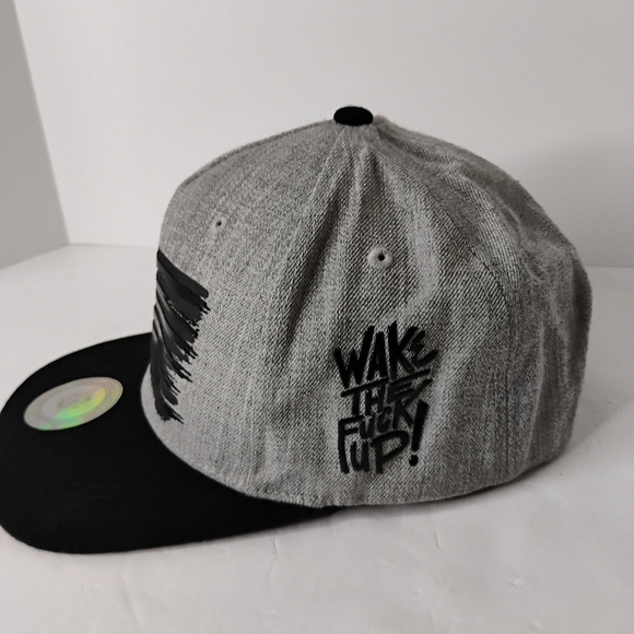 Flipper Premium 3D Embossed USA American Flag Logo Wake The Fu*K Up Baseball Cap - Picture 3 of 11